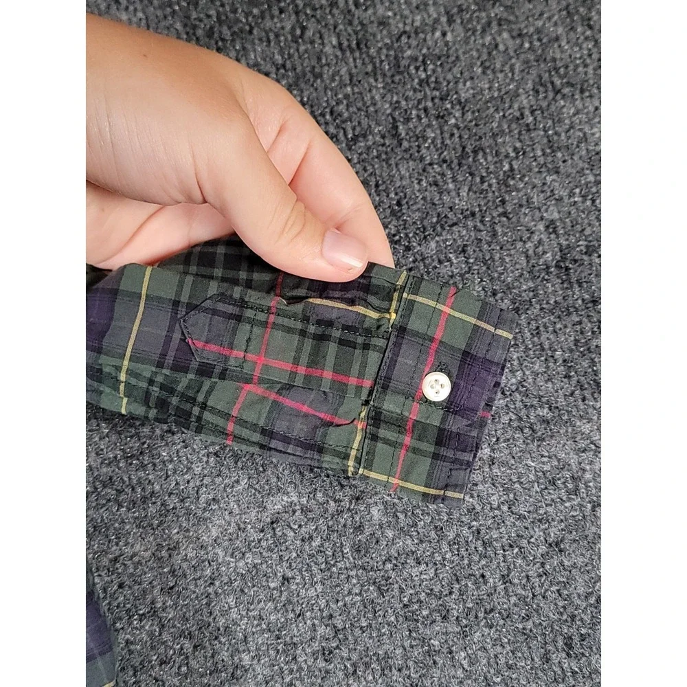 Polo Ralph Lauren Baby Boys Button Down Shirt 12M Long Sleeve Pony Preppy Plaid